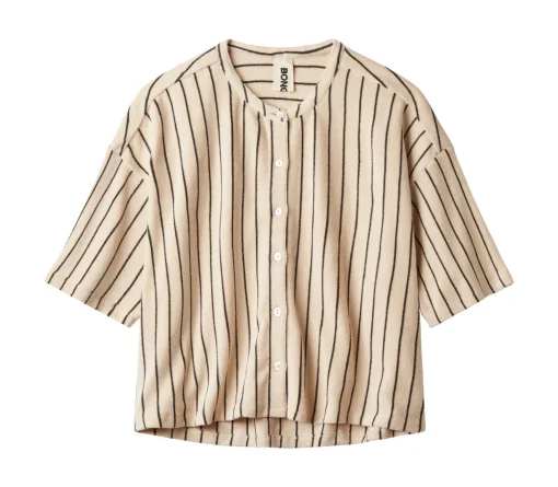 Naram Oversize Skjorte - Creme u0026 Ink