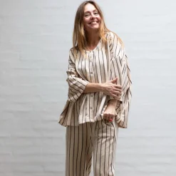 Naram Oversize Skjorte - Creme u0026 Ink