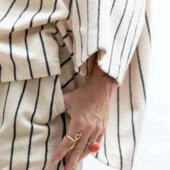 Naram Oversize Skjorte - Creme u0026 Ink