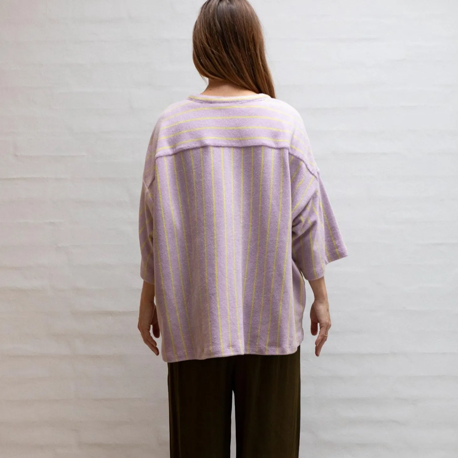 Naram Oversize Skjorte - Lilac u0026 Neon Yellow