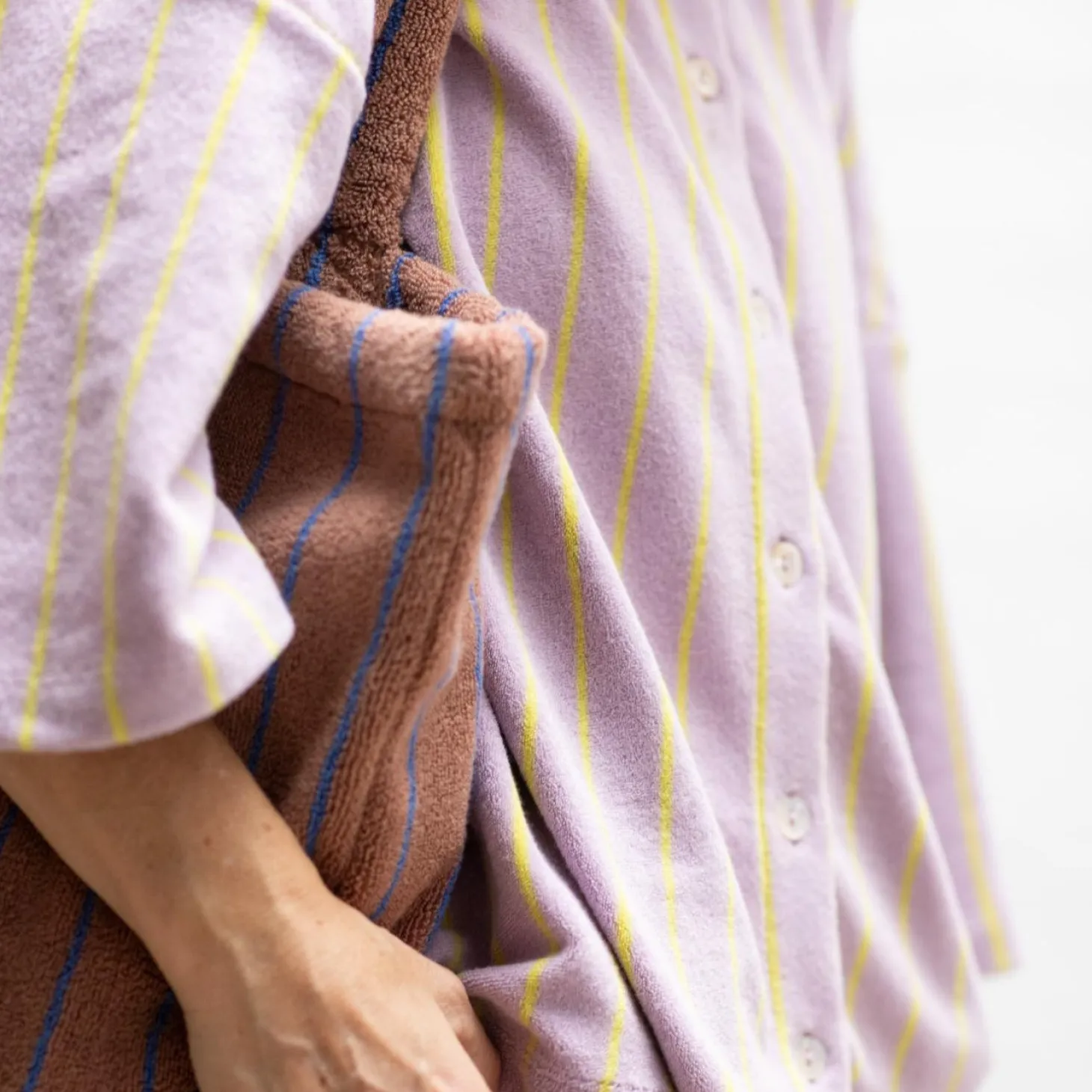 Naram Oversize Skjorte - Lilac u0026 Neon Yellow