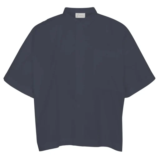 Nice S/S Skjorte - Øko Bomuld - India Ink