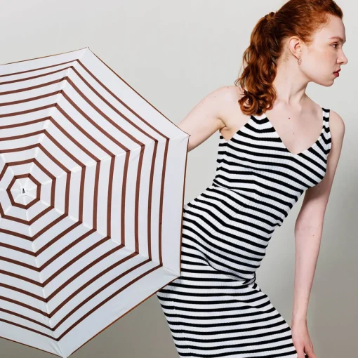 Paraply - Lazare - Caramel Stripes