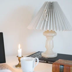 Petro Mundblæst Glaslampe - Beige Opal