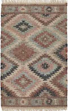 Puebla - Jute Kelim Gulvtæppe - Earth