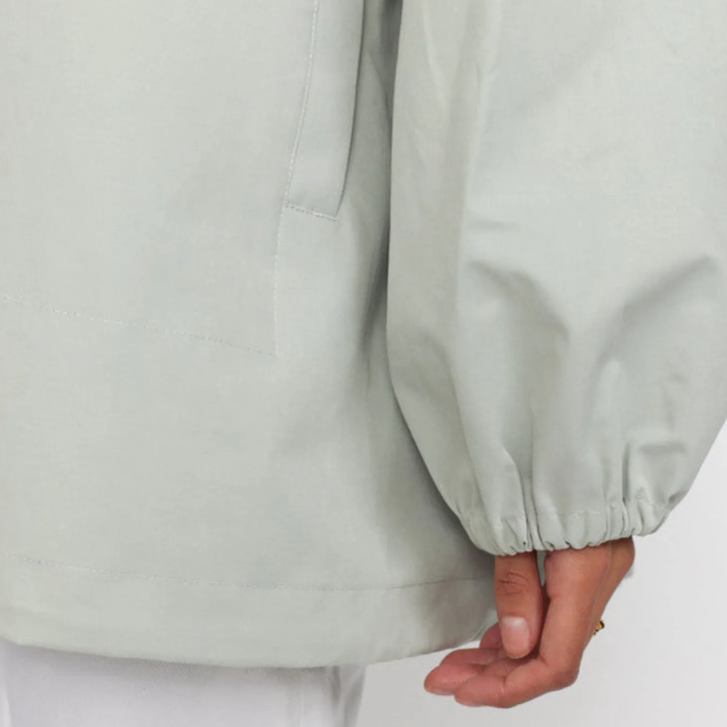 Regnjakke M. Hætte - Pale Mint