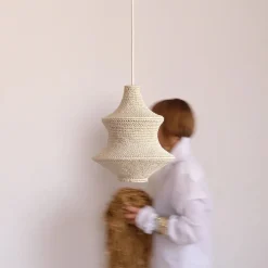 Saint I - Hæklet Loftslampe - Moroccan Clay