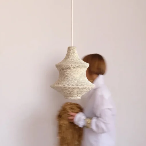 Saint I - Hæklet Loftslampe - Moroccan Clay