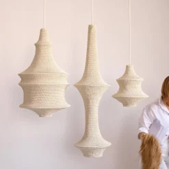 Saint III - Hæklet Loftslampe - Beige
