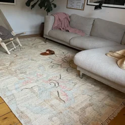 Somerset I - Jute Kelim Gulvtæppe - Natur/pastelfarver
