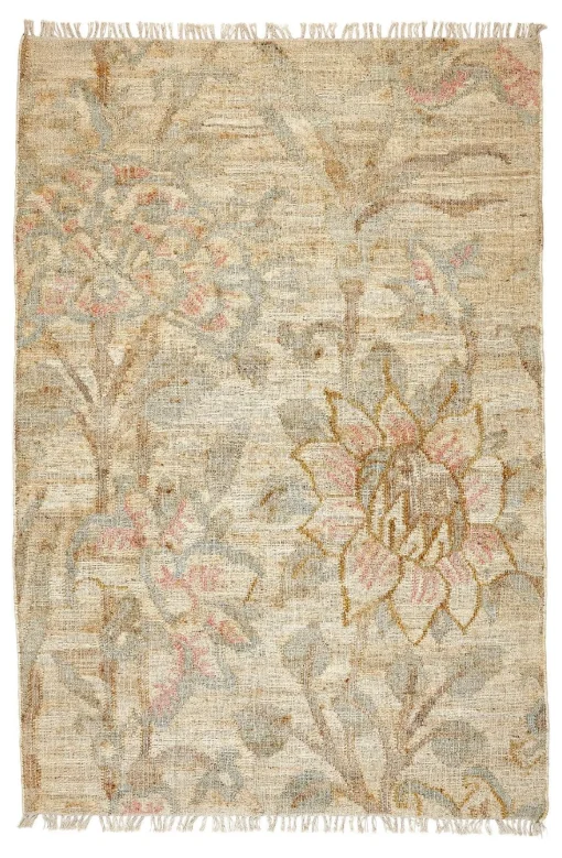 Somerset I - Jute Kelim Gulvtæppe - Natur/pastelfarver