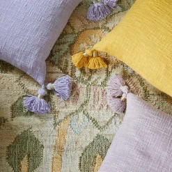 Somerset II - Jute Kelim Gulvtæppe - Beige/Moss/Orange
