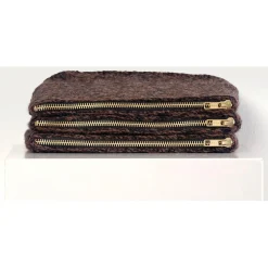 Stine Clutch - Alpakauld - Mulch/Black Herringbone