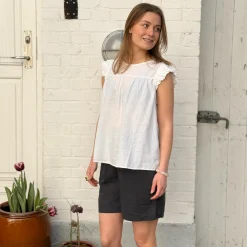 Stockholm Top - Hør - Bright White