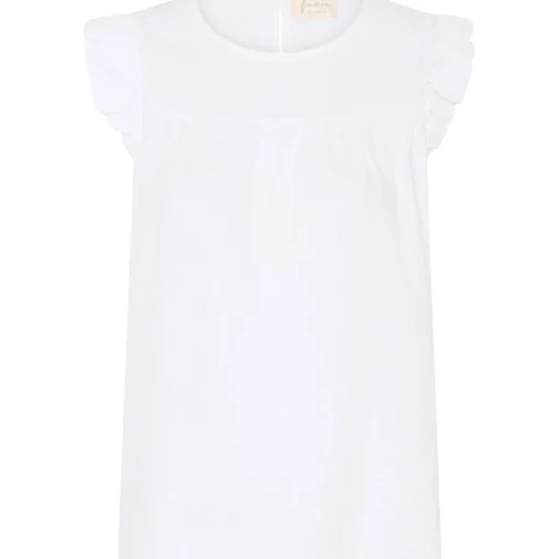 Stockholm Top - Hør - Bright White