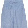 Sydney String Shorts - Øko Bomuld - Medium Blue Stripe