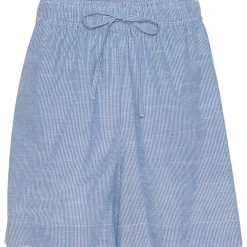 Sydney String Shorts - Øko Bomuld - Medium Blue Stripe