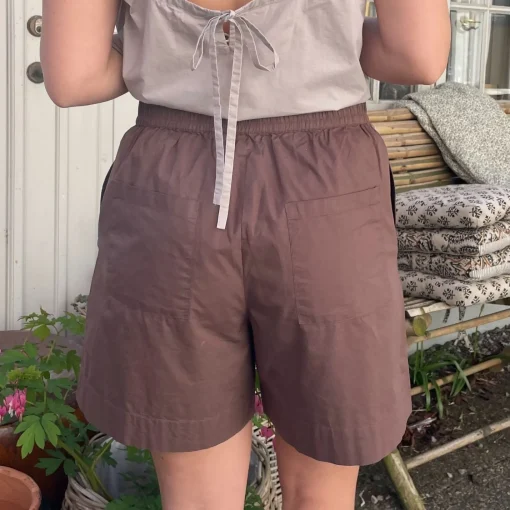 Sydney String Shorts - Øko Bomuld - Coffee Quartz