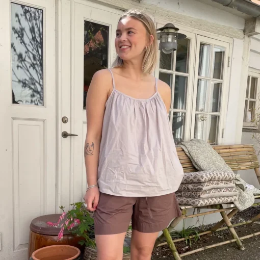 Sydney String Shorts - Øko Bomuld - Coffee Quartz