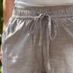 Sydney String Shorts - Øko Bomuld - Coffee Quartz Stripe