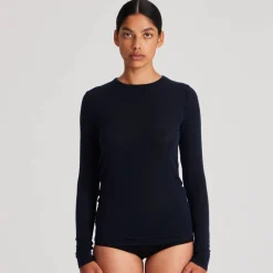 Thyra Bluse - Viskose/Uld - Midnight Blue