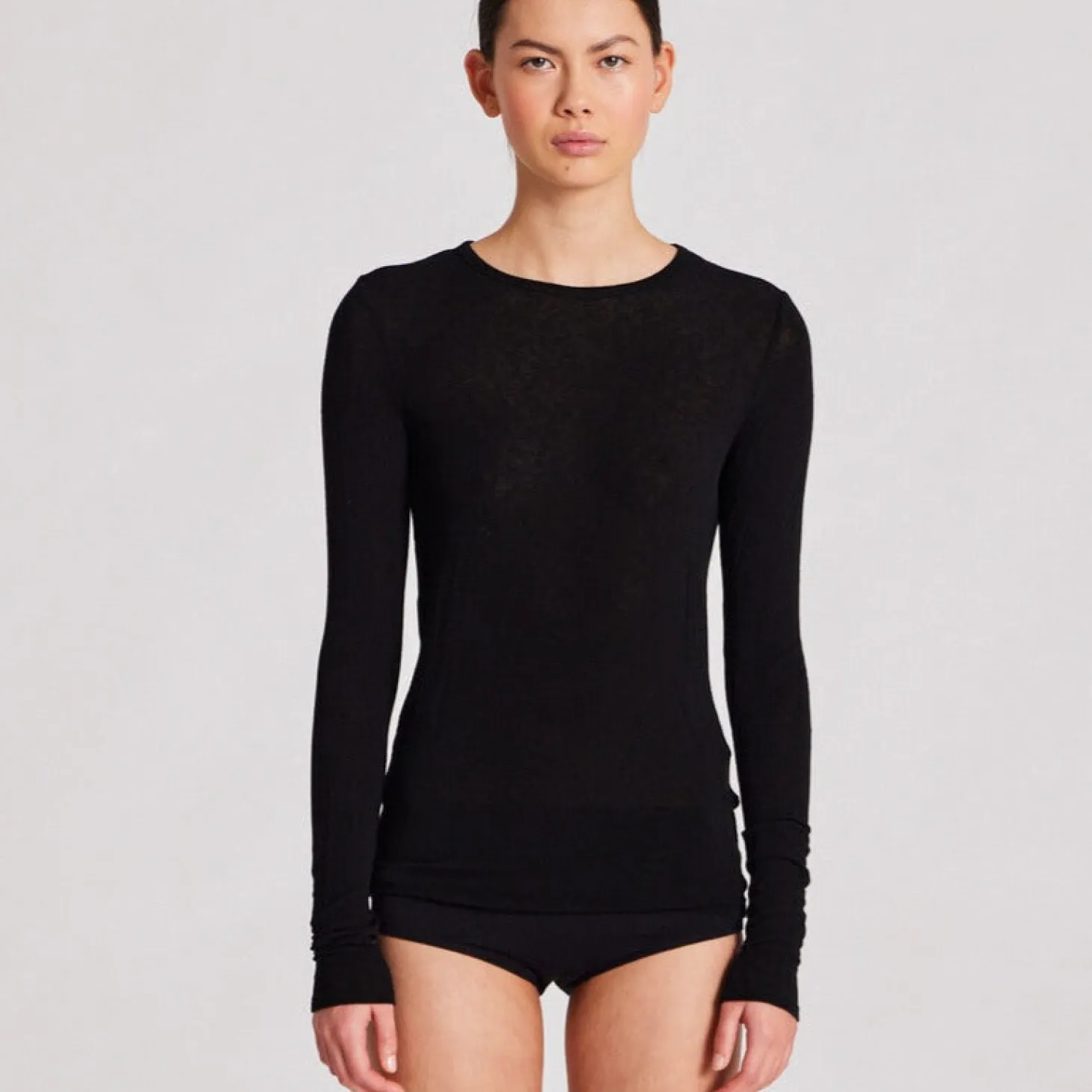 Thyra Bluse - Viskose/Uld - Black