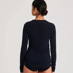 Thyra Bluse - Viskose/Uld - Midnight Blue