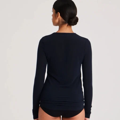 Thyra Bluse - Viskose/Uld - Midnight Blue