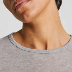 Thyra Bluse - Viskose/Uld - Light Grey Melange