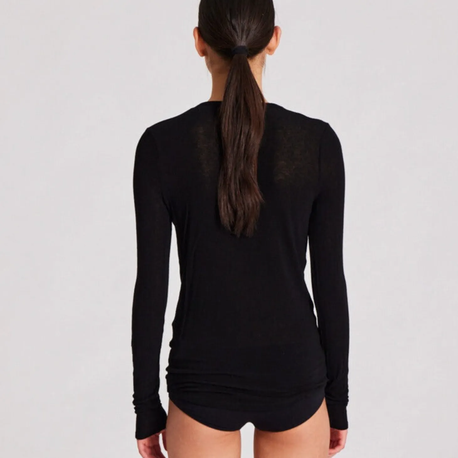 Thyra Bluse - Viskose/Uld - Black