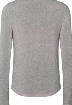 Thyra Bluse - Viskose/Uld - Light Grey Melange
