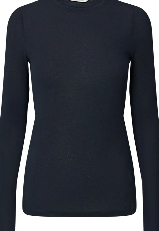 Thyra Bluse - Viskose/Uld - Midnight Blue