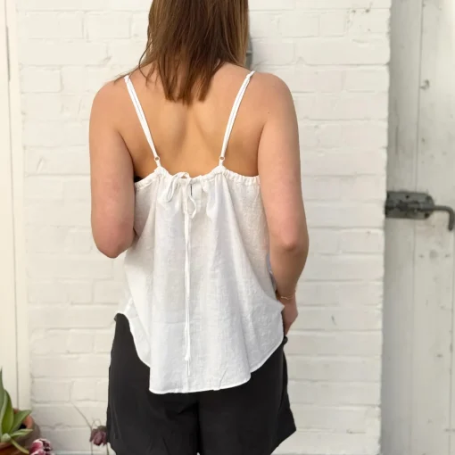 Vancouver Top - Hør - Bright White