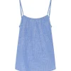 Vancouver Top - Øko Bomuld - Medium Blue Stripe