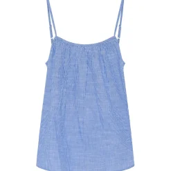 Vancouver Top - Øko Bomuld - Medium Blue Stripe
