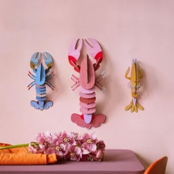 Vægdekoration - Pink Lobster DELUXE