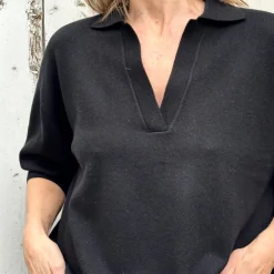 Vibeke V Neck - Velvet Black