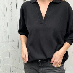 Vibeke V Neck - Velvet Black
