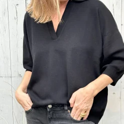 Vibeke V Neck - Velvet Black