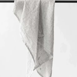 Viskestykke i Hør - Pinstripe